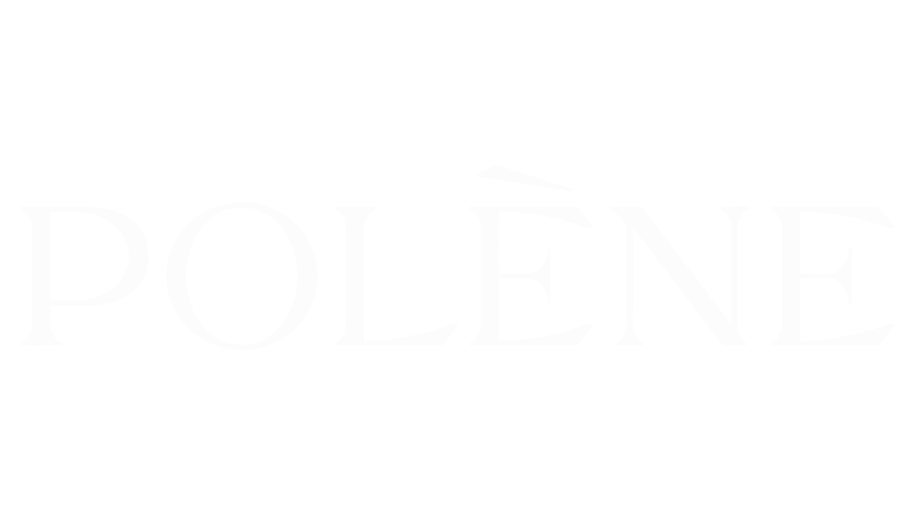 logo blanc de l'entreprise polène
