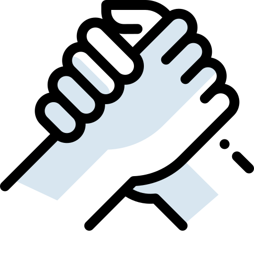 deux main l'une dans l'autre pour signifier le soutien