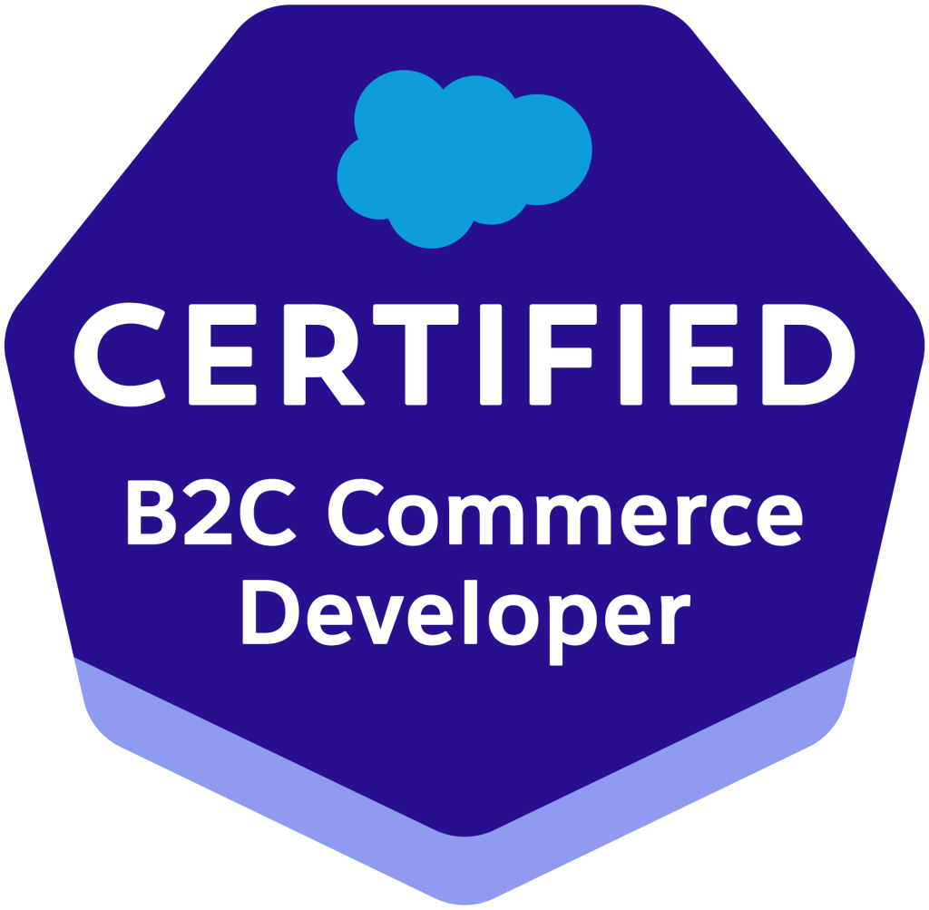badge certification b2c commerce developer
