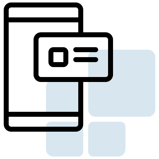 icone d'une application mobile, avec des carrées représentant des applications