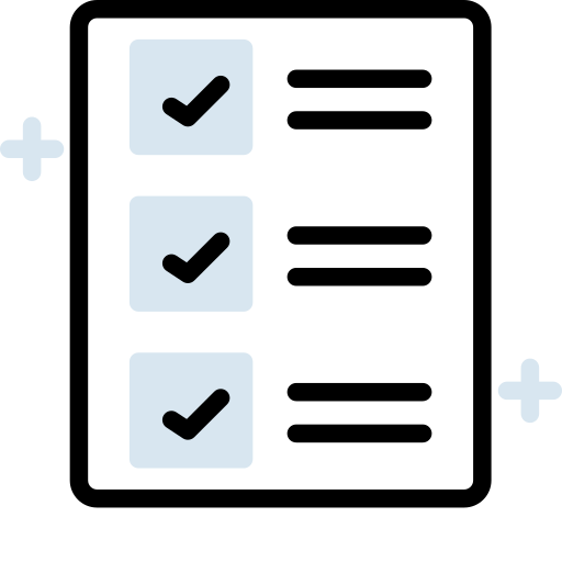 icone d'une to do list avec des éléments à cocher illustrant une liste de controles